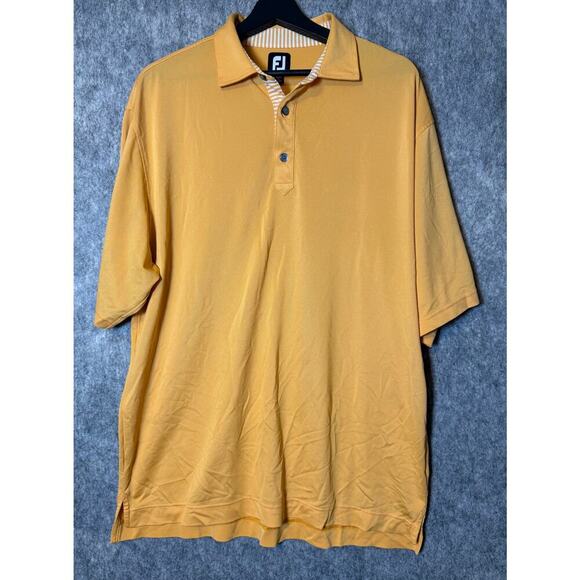 Men's XL FootJoy Mens Orange Golf Polo - Picture 1 of 6